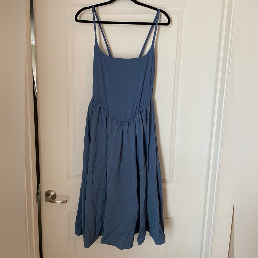 Blue Spaghetti Strap Active Dress